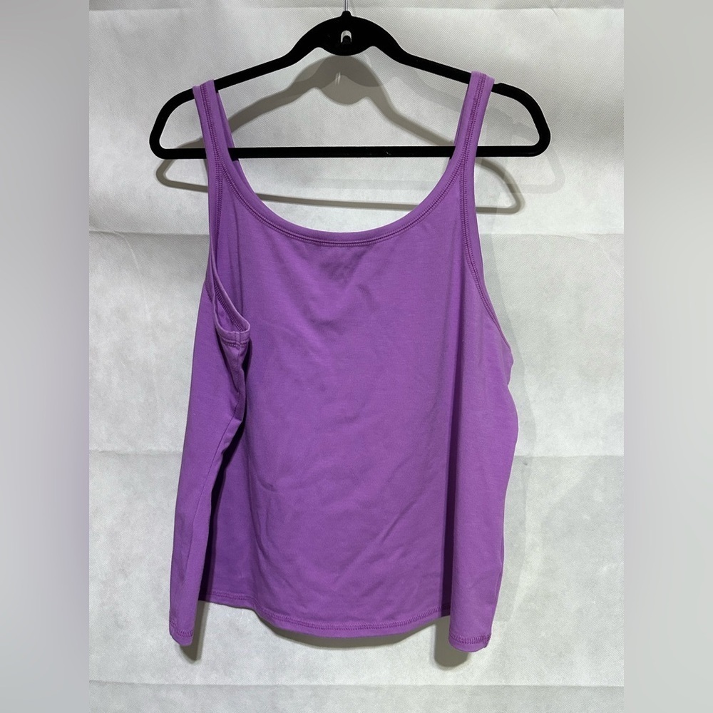 Eileen Fisher Cotton Stretch Tank Top Purple Women’s 1X Plus Minimalist NWOT